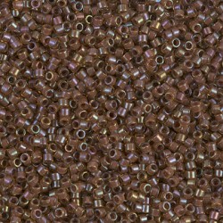 10 Grams DB0287 Cinnamon Lined Topaz Luster 11 Delica Beads