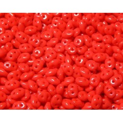 12 Grams Op. Coral Red Super Duo Beads