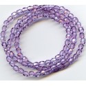16 Inch Strand 4mm Lilac Czech Fire Polished Crystals