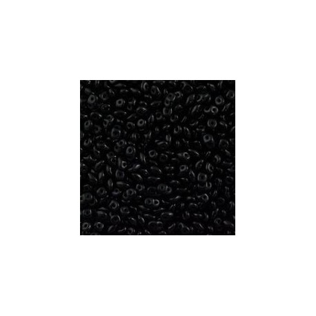 12 Grams Jet Black Super Duo Beads