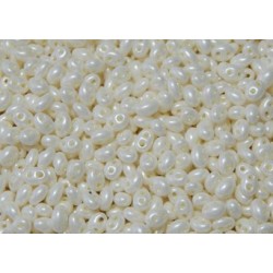 12 Grams Pearl Cream Twin Hole Beads