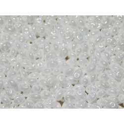 12 Grams White Luster Twin Hole Beads