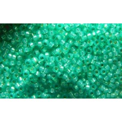 10 Grams 15-572 Miyuki Dyed Aqua Green S/L Alabaster Seed Beads