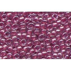 10 Grams 15-1524 Miyuki Spkl Peony Pink Lined Crystal Seed Beads