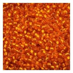 10 Grams 15-1625 Miyuki Dyed Semi Matte S/L Orange Seed Beads