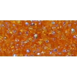 100 Pack 3mm Topaz AB Czech Fire Polished Crystals