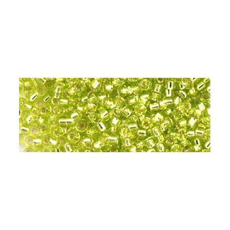 10 Grams 15-14 Miyuki Silver Lined Chartreuse Seed Beads