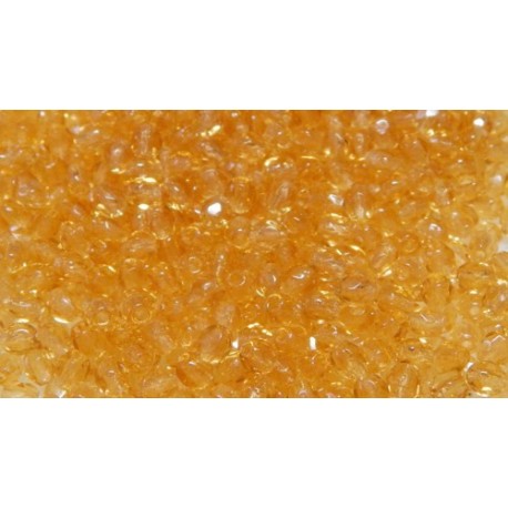 100 Pack 3mm Honey Czech Fire Polished Crystals