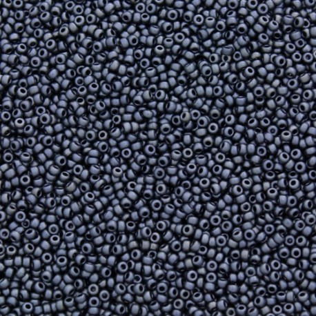 25 Grams 11-2010 Miyuki Mettallic Matte Charcoal Seed Beads