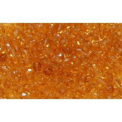 100 Pack 3mm Topaz Czech Fire Polished Crystals