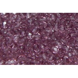 100 Pack 3mm Amethyst Czech Fire Polished Crystals