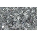 100 Pack 3mm Silver /Crystal two tone Czech Fire Polished Crystals