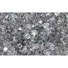 100 Pack 3mm Silver /Crystal two tone Czech Fire Polished Crystals