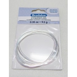 Oval Silver Plated Memory Wire .35 oz