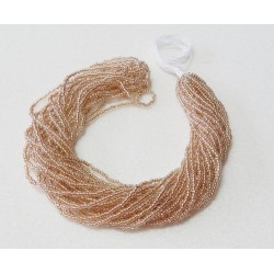 Champagne Lined Crystal Czech Seed Beads 1 Hank (12 strands) 33 Grams (Size 11)