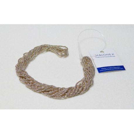 Czech Charlottes Size 13/0 Seed Beads Met. Silver (6 strands 10 Grams)