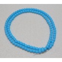 16 Inch Strand 4mm Opaque Turquoise Blue Round Czech Druk Beads