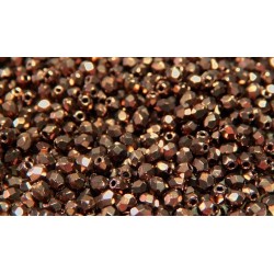 100 Pack 3mm Bronze Czech Fire Polished Crystals
