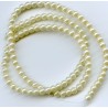 4mm Glass Pearls Ivory 16 Inch Strand
