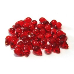 6x9 mm Red Fringe Drops Qty 40 each