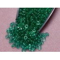 8 Grams 3.8 x 1 Czech Glass O Beads Emerald