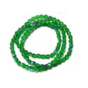 16 Inch Strand 4mm Emerald Christmas Green AB Czech Fire Polished Crystals