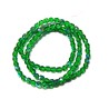 16 Inch Strand 4mm Emerald Christmas Green AB Czech Fire Polished Crystals