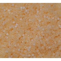 12 Grams 1.8 mm Miyuki SB18-132FR Matte Tr. Lt. Topaz AB Cube Beads