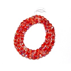 16 Inch Strand 4mm Two Tone Crystal Red AB Czech Fire Polished Crystals