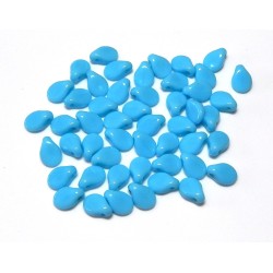 Qty 50 PIP Opaque Turquoise Blue  5x7 Beads
