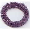 16 Inch Strand 4mm Amethyst Czech Fire Polished Crystals
