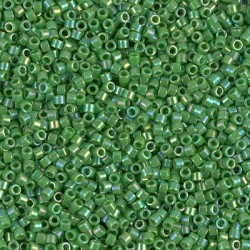 10 Grams DB0163 Miyuki Op Green AB Size 11 Delica Beads