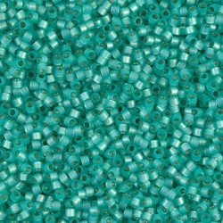 10 Grams DB0627 Miyuki Dyed Aqua Green S/L Alabaster  Size 11 Delica Beads