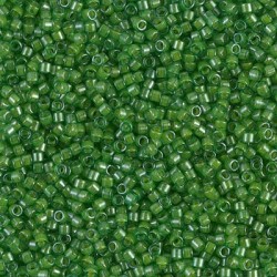 10 Grams DB274 Miyuki Lined Pea Green Luster Size 11 Delica Beads