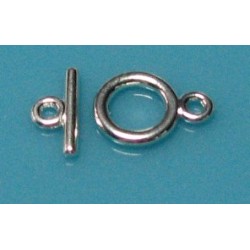 7mm Round Toggle Silver Plated Clasp