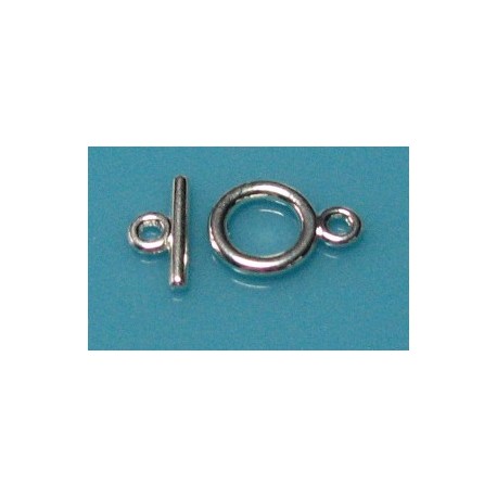 7mm Round Toggle Silver Plated Clasp