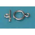 7mm Round Toggle Silver Plated Clasp