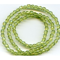 16 Inch Strand 4mm Olivine Czech Fire Polished Crystals