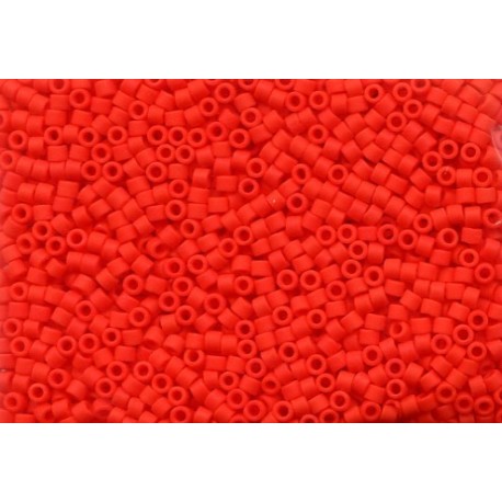 10 Grams DB1757 Miyuki Matte Op. Vermillion Red Size 11 Delica Beads
